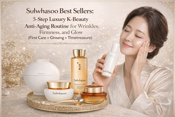 Sulwhasoo Best Sellers: 5-Step Luxury K-Beauty Anti-Aging Routine for Wrinkles, Firmness, and Glow (First Care + Ginseng + Timetreasure)