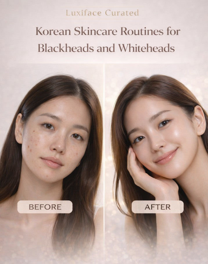 Luxiface Curated Korean Skincare Routines for Blackheads and Whiteheads