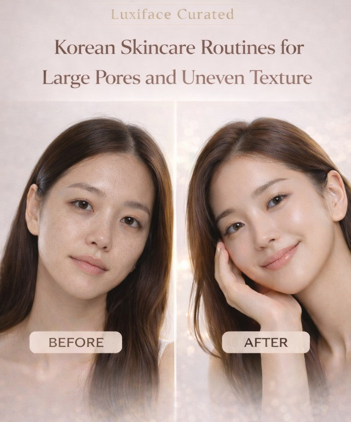 Luxiface Curated Korean Skincare Routines for Large Pores and Uneven Texture