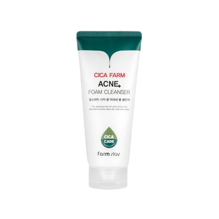 [Farmstay] Cica Farm Acne Foam Cleanser 180ml-Foaming Cleanser-Luxiface.com