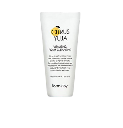 [Farmstay] Citrus Yuja Vitalizing Foam Cleansing 100ml-Luxiface.com