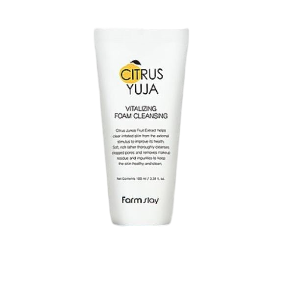 [Farmstay] Citrus Yuja Vitalizing Foam Cleansing 100ml-Luxiface.com