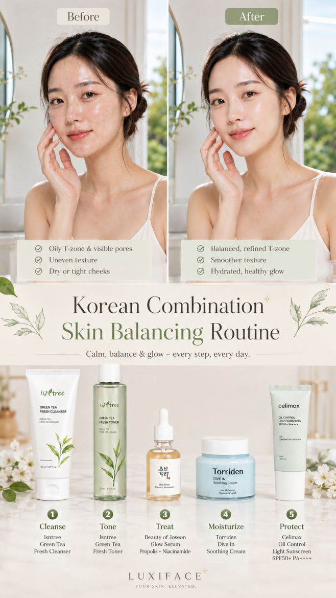 Skin Balancing Korean Combination Skin Balancing Routine – Luxiface.com