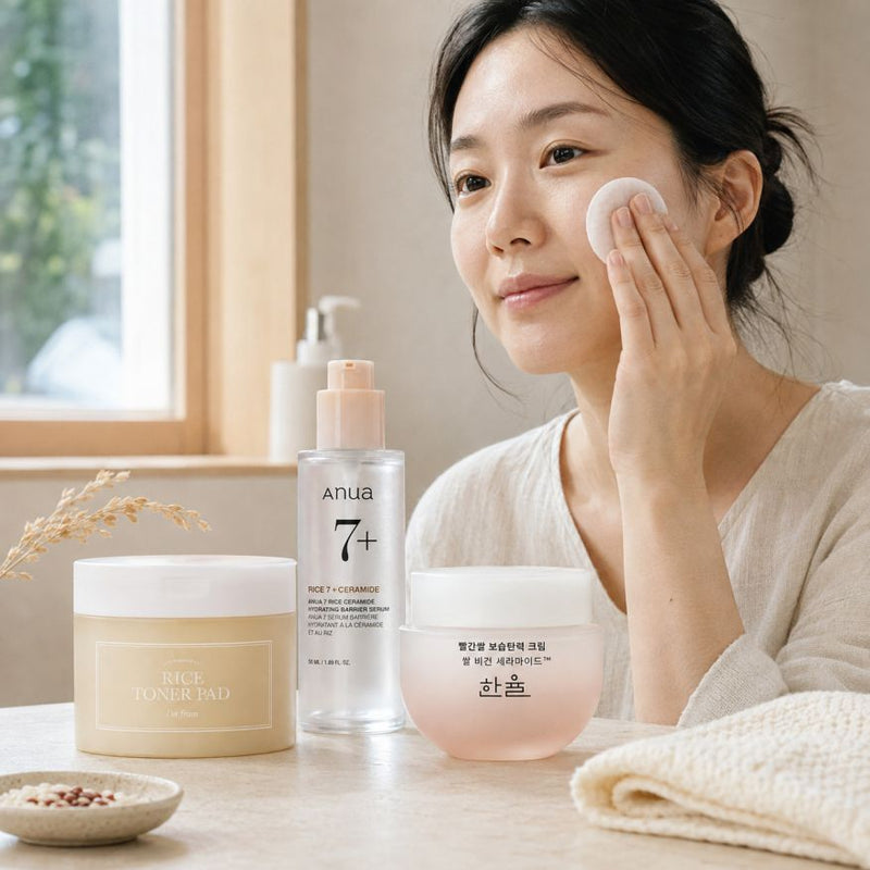 Korean Rice Ceramide Glass Skin Barrier Routine