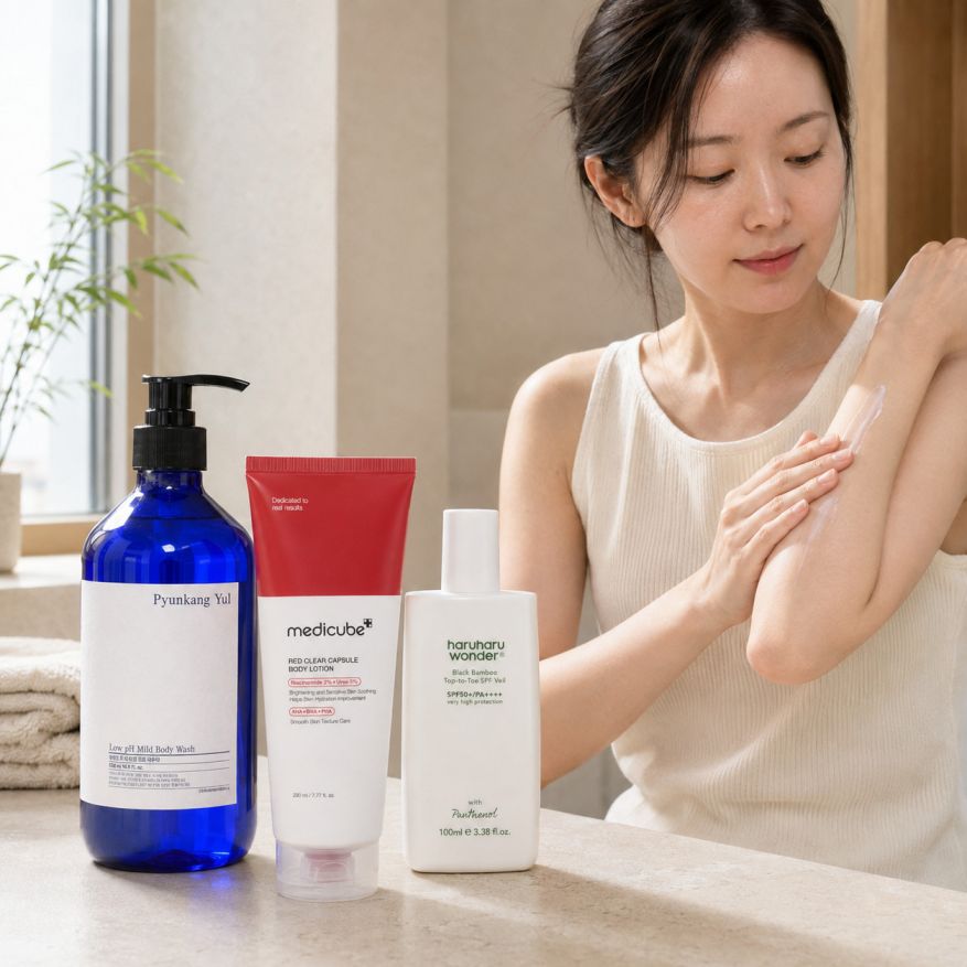 Korean Smooth Body Barrier Routine with Bakuchiol & SPF image 1