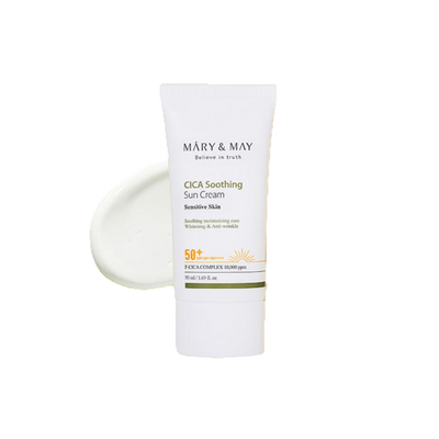 [MARY&MAY] CICA Soothing Sun Cream SPF50+ PA++++ - 50ml-Luxiface.com