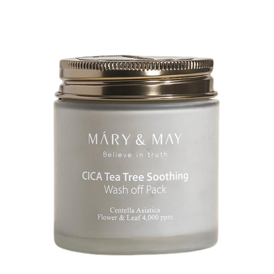 [MARY&MAY] Cica Tea Tree Soothing Vegan Wash Off Mask Pack 125g-Luxiface.com