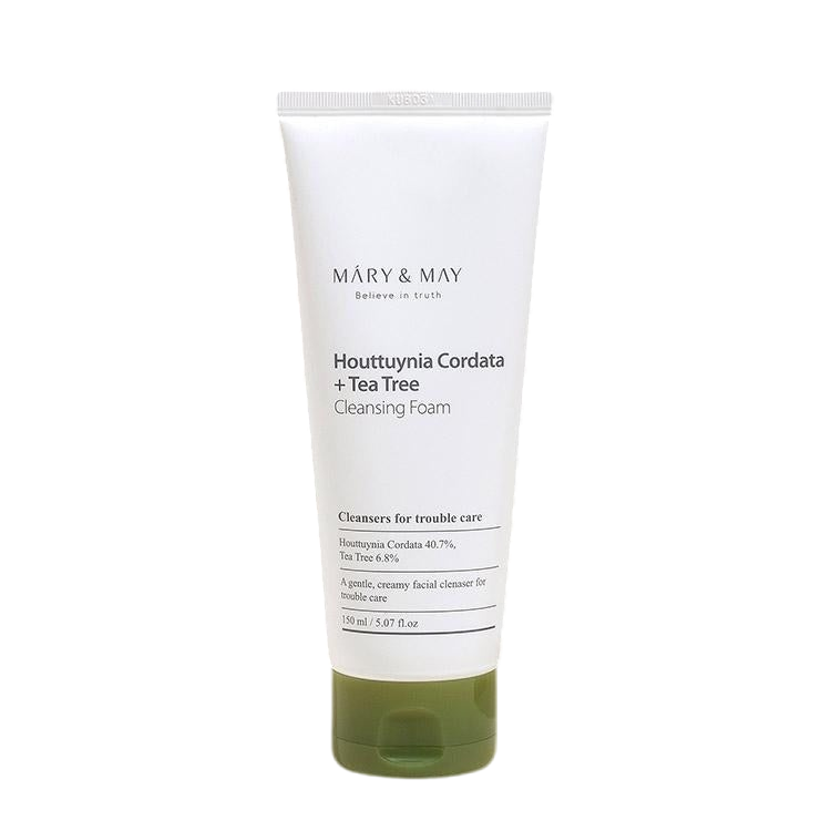 [MARY&MAY] Houttuynia Cordata + Tea Tree Cleansing Foam - 150ml-Luxiface.com