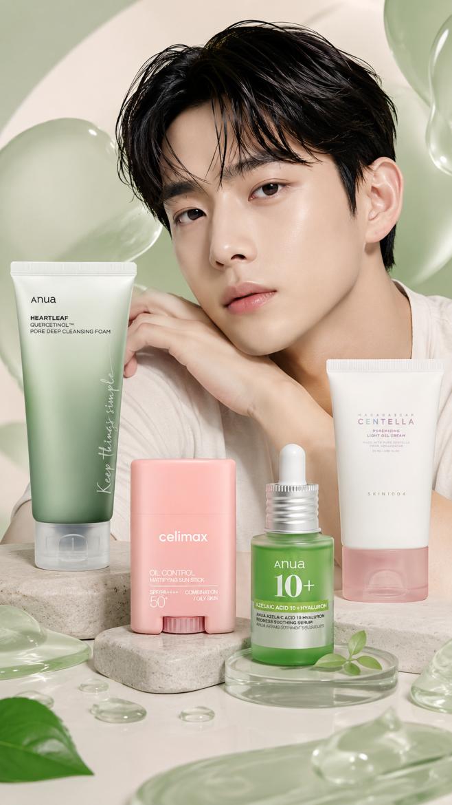 Men’s Oily Skin & Pore Care Routine