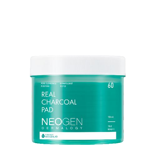 [NeoGen] Dermalogy Real Charcoal Pad 150ml (60 Pads)-Luxiface.com