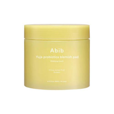 [Abib] Yuja probiotics blemish pad Vitalizing touch - 140ml. 60 pads-Abib-Luxiface