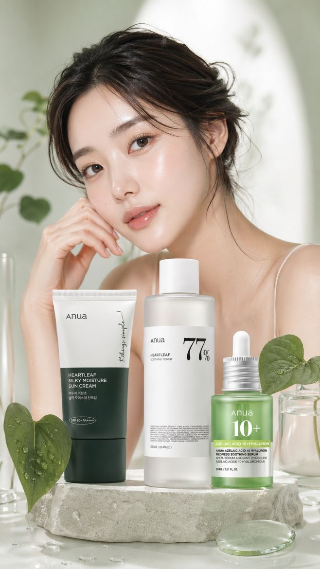 Anua Azelaic Heartleaf Sunscreen Redness Care Trio-Luxiface.com