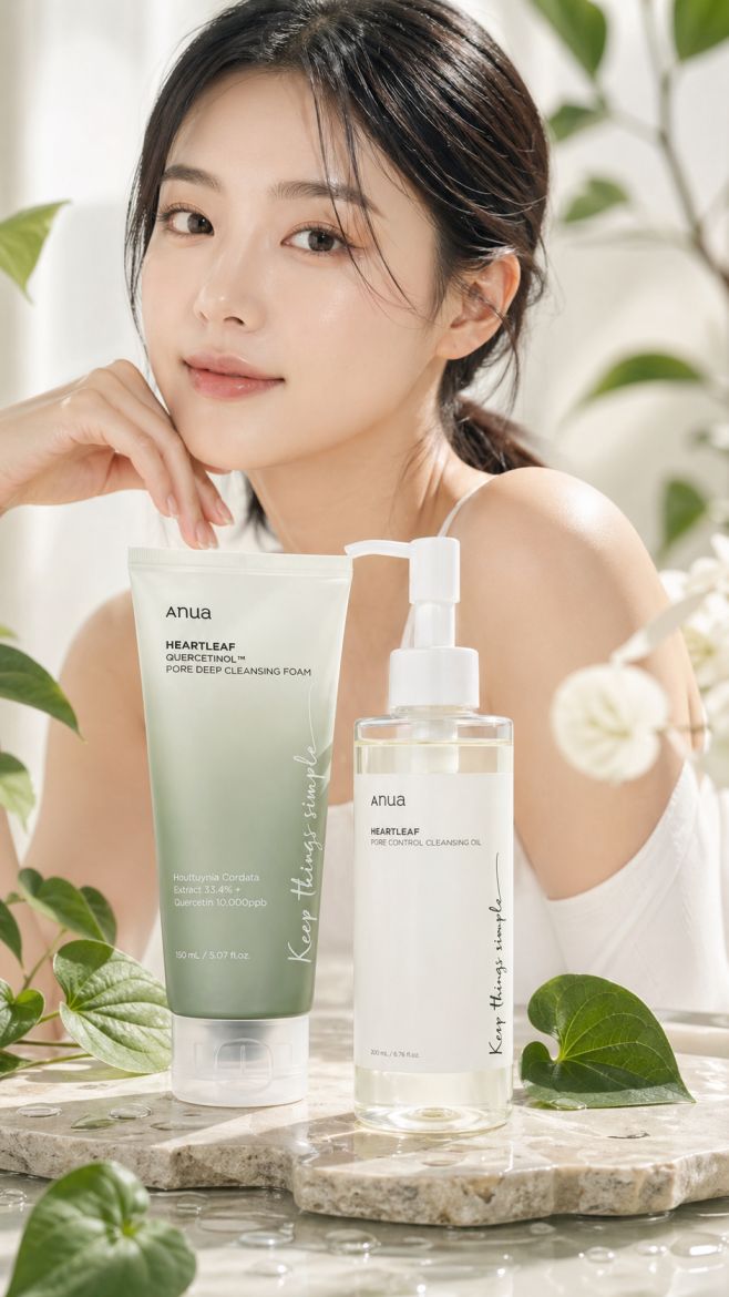 Anua Heartleaf Double Cleansing Pore Care Duo-Luxiface.com
