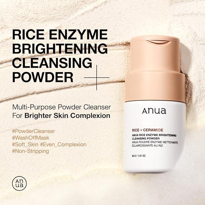 [Anua] Rice Enzyme Brightening Cleansing Powder 40g-Luxiface.com