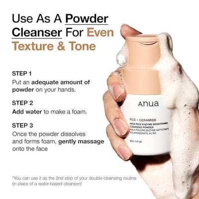 [Anua] Rice Enzyme Brightening Cleansing Powder 40g-Luxiface.com