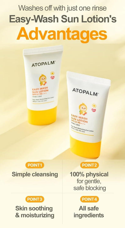 [ATOPALM] Easy-Wash Sun Lotion SPF32 PA+++ 60ml-Luxiface.com