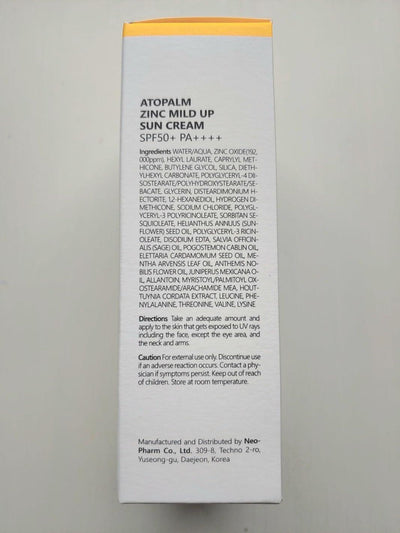 [ATOPALM] Zinc Mild Up Sun Cream SPF50+ PA++++ 65g-Luxiface.com