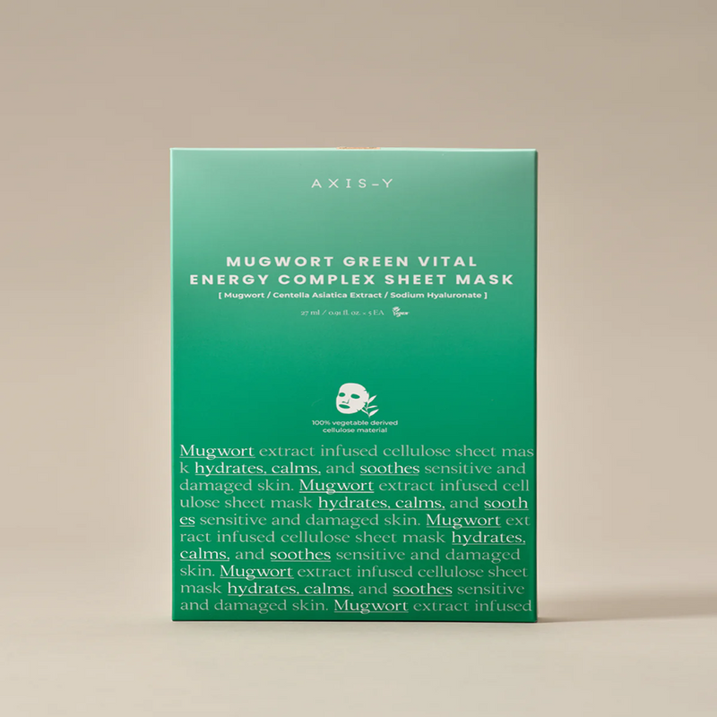 [AXIS-Y] Mugwort Green Vital Energy Complex Sheet Mask 27ml-Luxiface.com