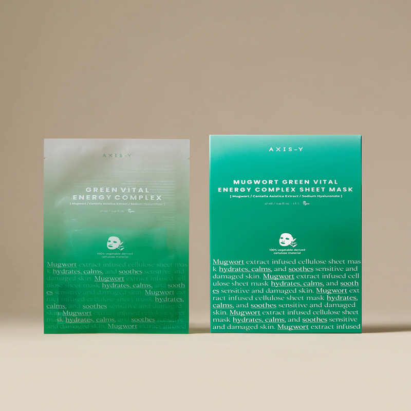 [AXIS-Y] Mugwort Green Vital Energy Complex Sheet Mask 27ml-Luxiface.com