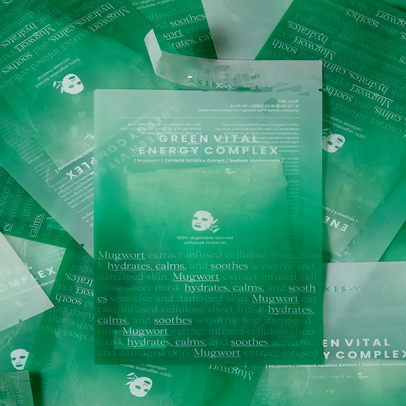 [AXIS-Y] Mugwort Green Vital Energy Complex Sheet Mask 27ml-Luxiface.com