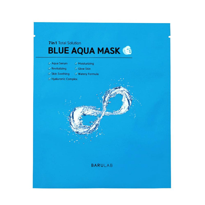 [Barulab] 7in1 Total Solution Blue Aqua Mask - 30g X 10pcs-Mask-BARULAB-30g x 10pcs-Luxiface