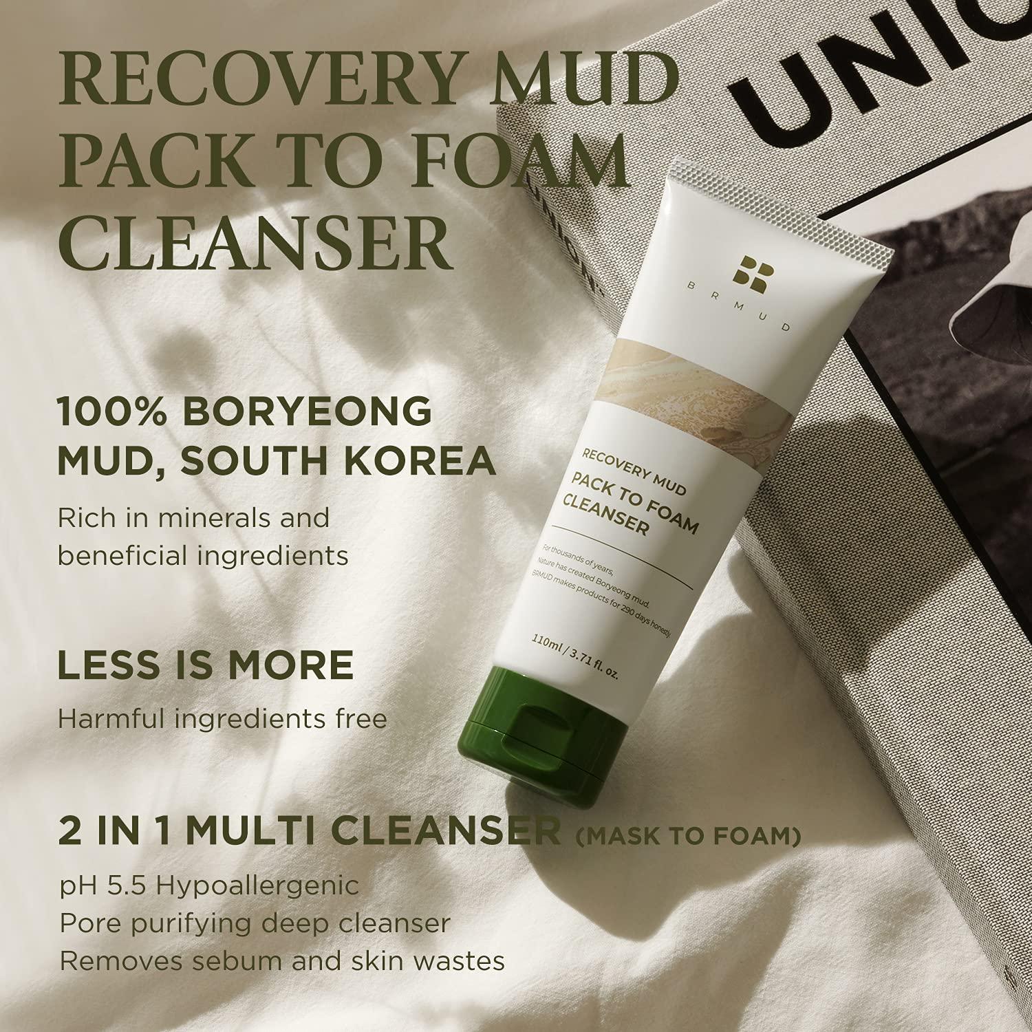 [BRMUD] Recovery Mud Pack To Foam Cleanser 110ml-Luxiface.com