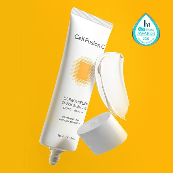 [CellFusionC] Derma Relief Sunscreen 100 SPF50+/PA++++ 50ml-Luxiface.com