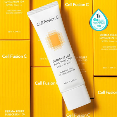 [CellFusionC] Derma Relief Sunscreen 100 SPF50+/PA++++ 50ml-Luxiface.com