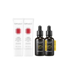 CellFusionC Sunscreen & Ampoule Double Set (2+2) [Bundle]