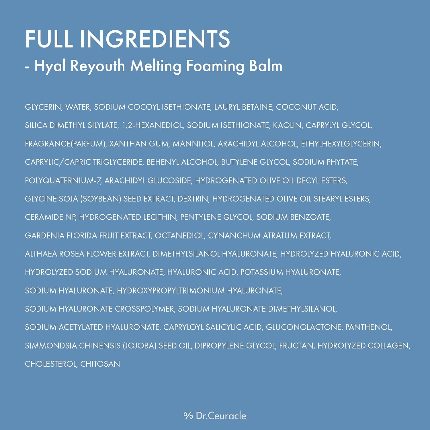 [Dr.Ceuracle] Hyal Reyouth Melting Foaming Balm 100ml image 8
