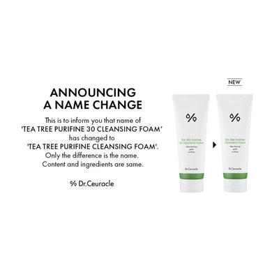 [Dr.Ceuracle] Tea Tree Purifine 30 Cleansing Foam 150g-Luxiface.com