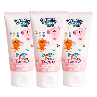 [FormalBeeKids] Real Bee Propoly Toothpaste Soda 60g 3pcs X Bundle Pack-Luxiface.com