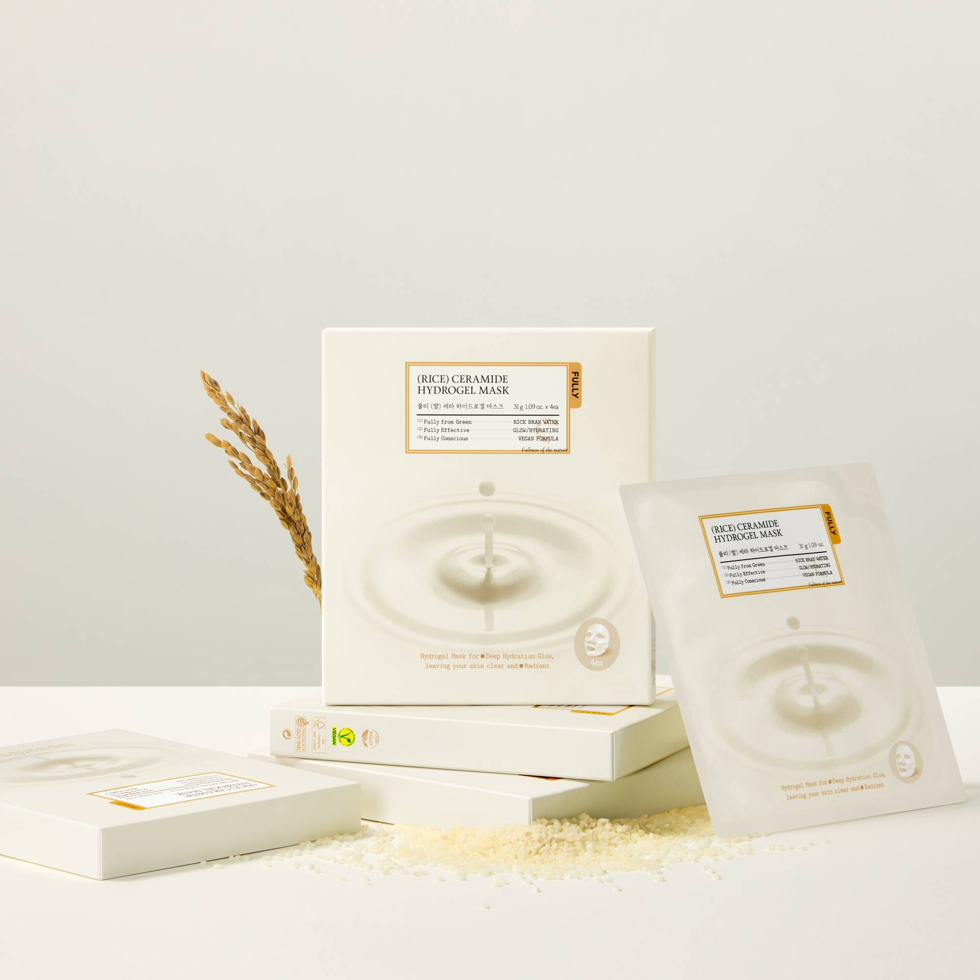 [FULLY] Rice Ceramide Hydrogel Mask 4ea image 4