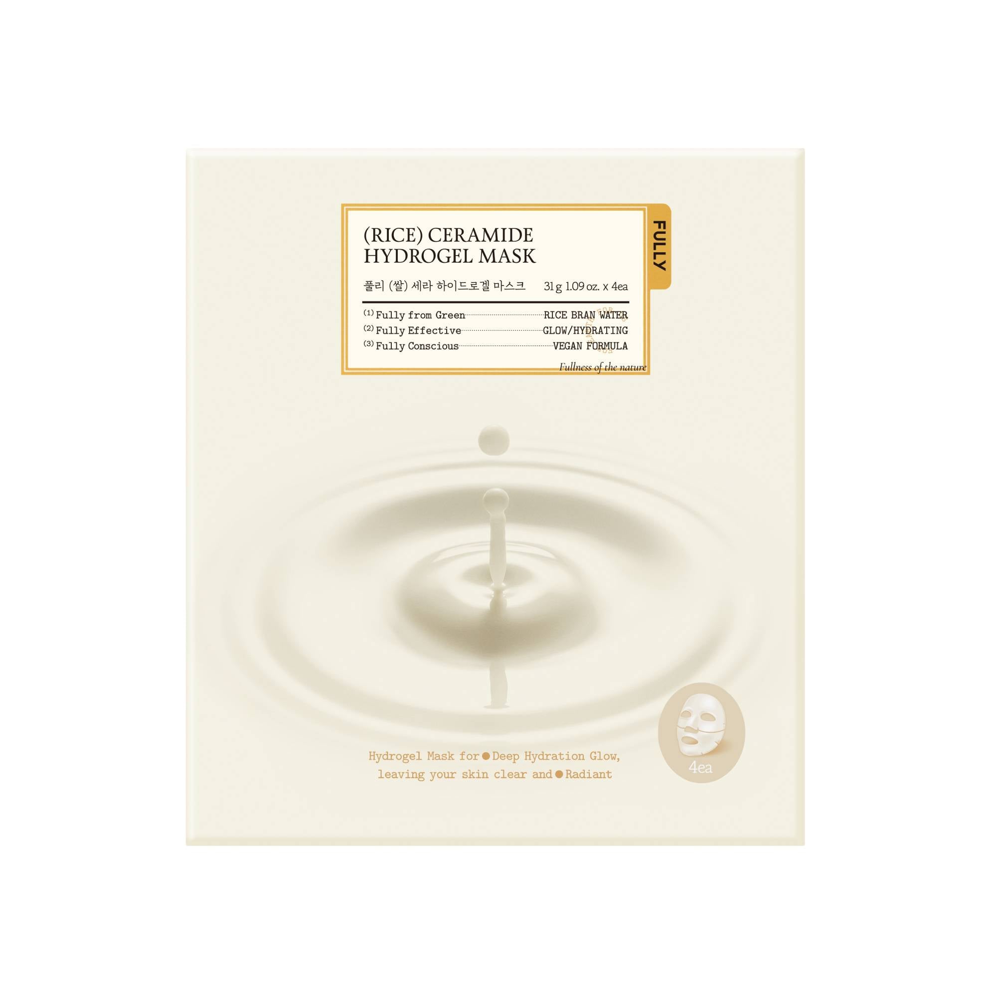 [FULLY] Rice Ceramide Hydrogel Mask 4ea image 1