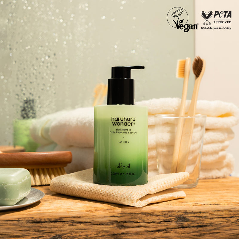 [haruharuwonder] Black Bamboo Daily Soothing Body Oil 200ml-Luxiface.com