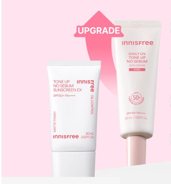 [Innisfree] Daily UV Tone Up No Sebum Suns Cremacreen SPF50+ PA++++ 50ml image 3