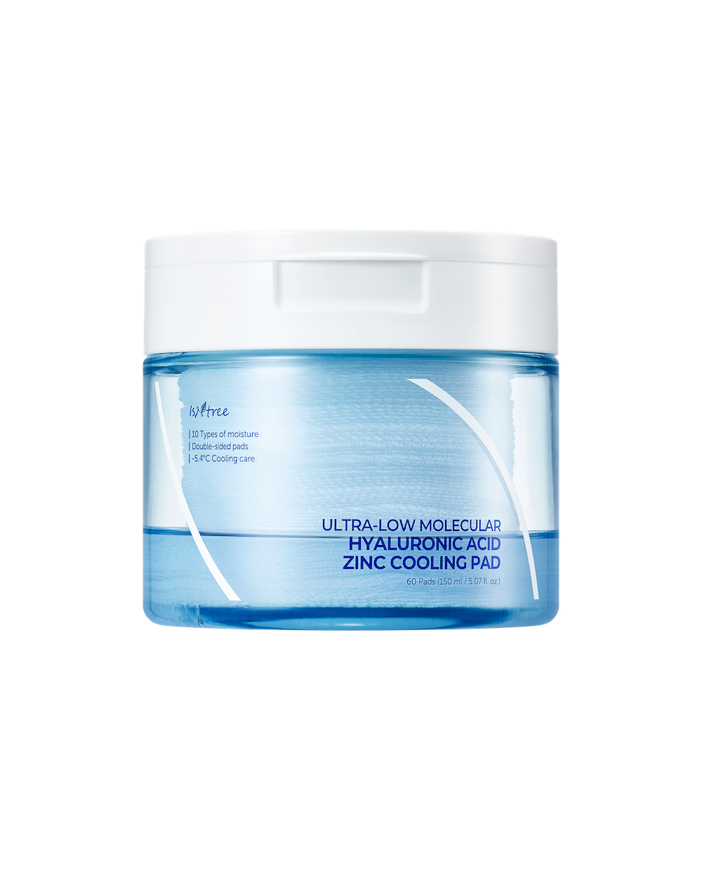 [Isntree] Ultra-Low Molecular Hyaluronic Acid Zinc Cooling Pad 150ml 60ea-Luxiface.com