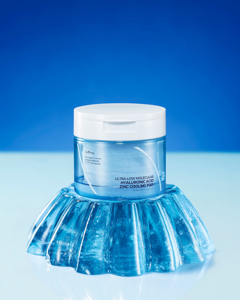 [Isntree] Ultra-Low Molecular Hyaluronic Acid Zinc Cooling Pad 150ml 60ea-Luxiface.com