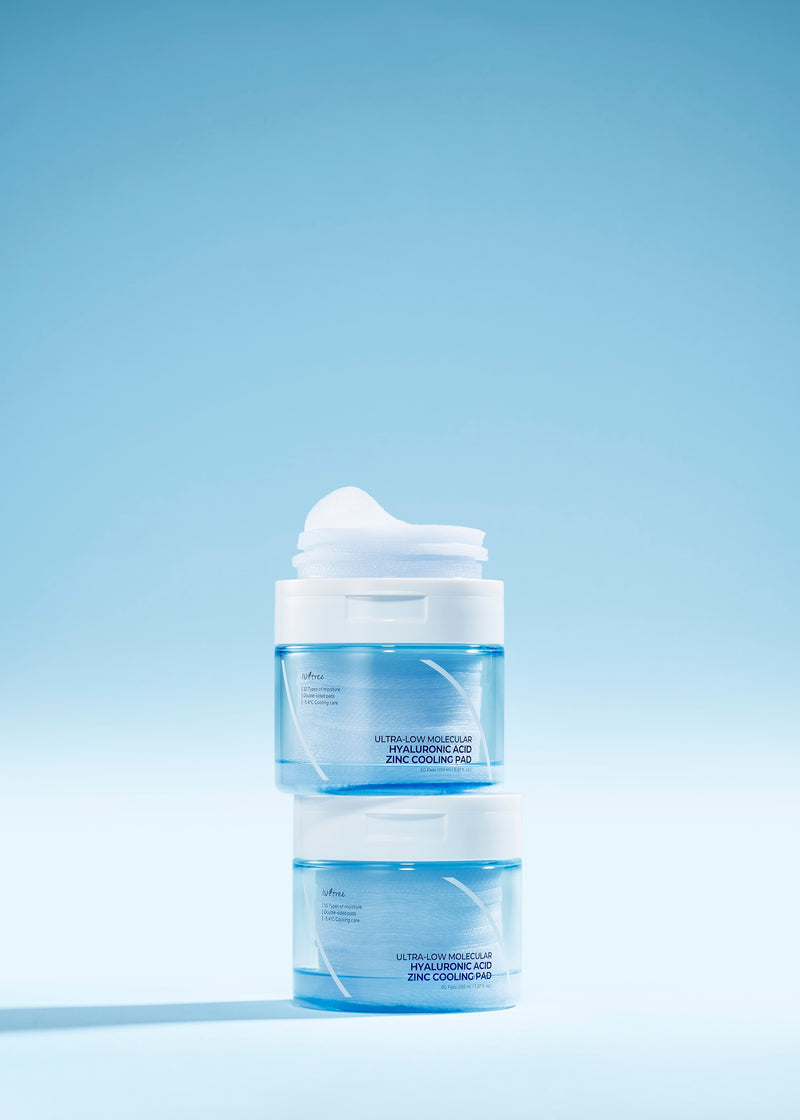 [Isntree] Ultra-Low Molecular Hyaluronic Acid Zinc Cooling Pad 150ml 60ea-Luxiface.com