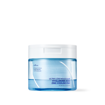 [Isntree] Ultra-Low Molecular Hyaluronic Acid Zinc Cooling Pad 150ml 60ea-Luxiface.com