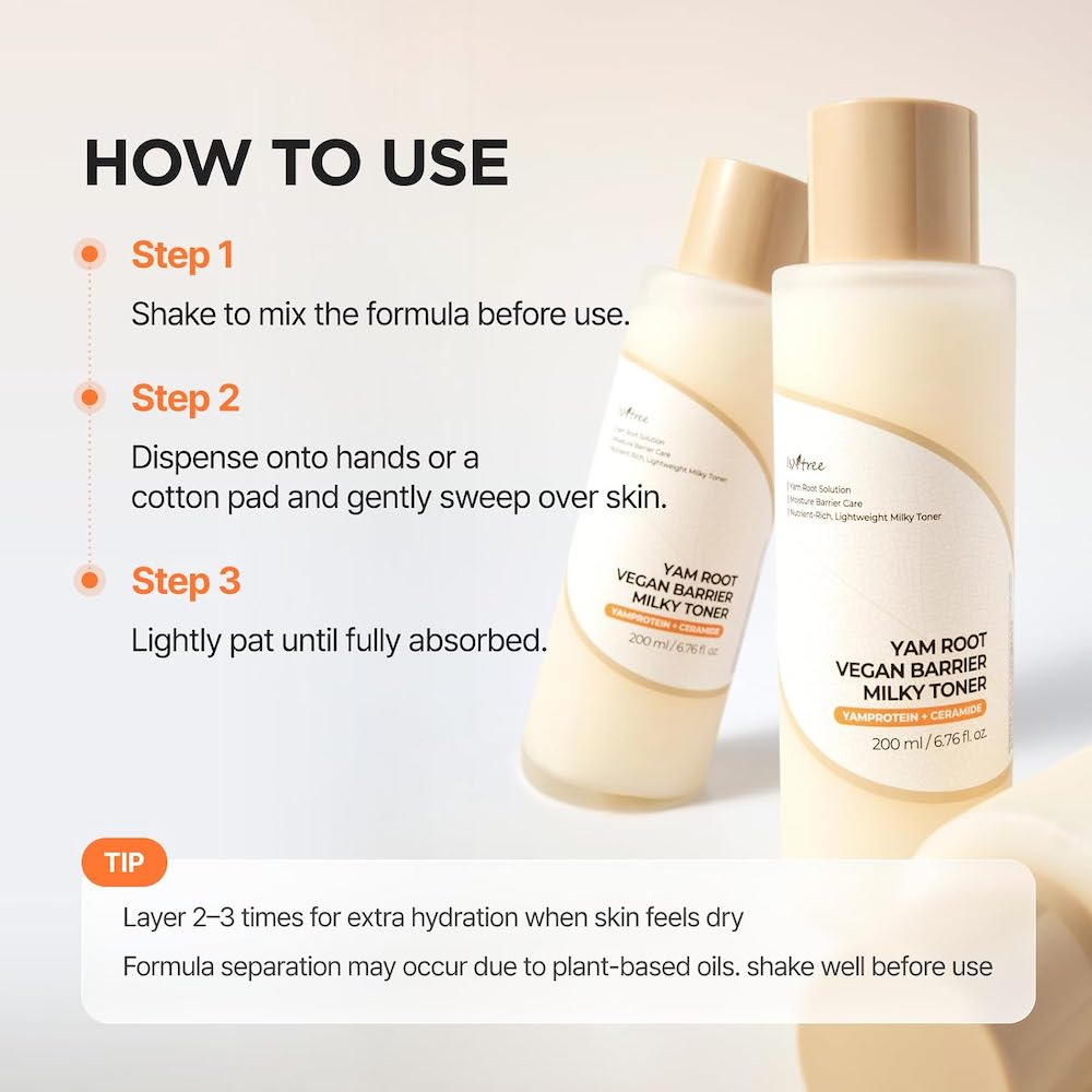 [Isntree] Yam Root Vegan Barrier Milk Toner 200ml image 3