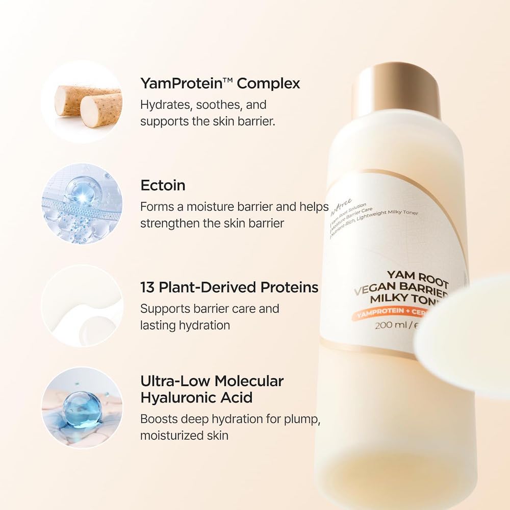 [Isntree] Yam Root Vegan Barrier Milk Toner 200ml image 4