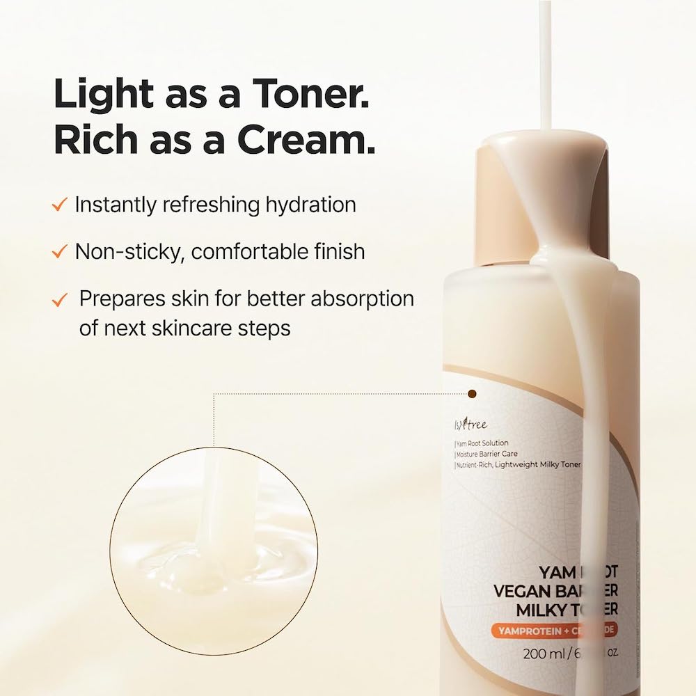 [Isntree] Yam Root Vegan Barrier Milk Toner 200ml image 7