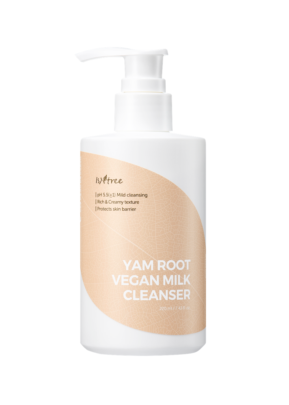 Isntree Yam Root Vegan Milk Cleanser 220ml pump bottle