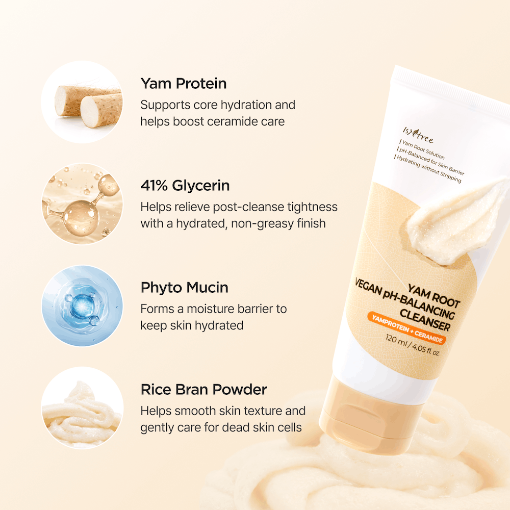 [Isntree] Yam Root Vegan pH-Balancing Cleanser 120ml image 3