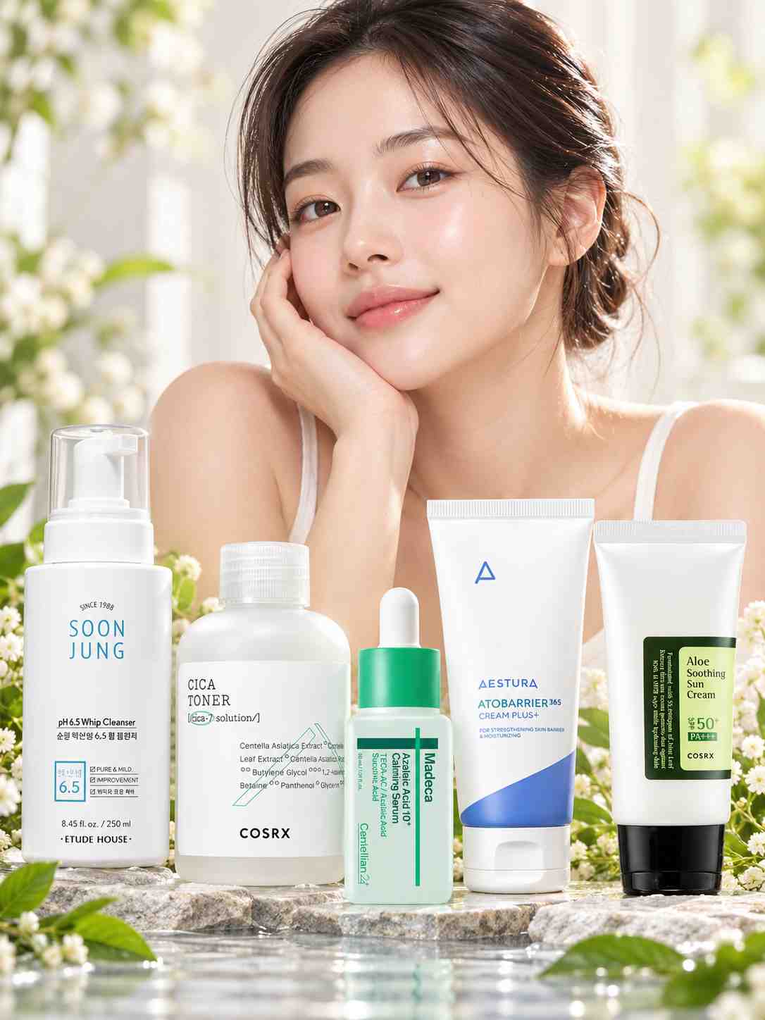 Korean Skincare Routine for Acne and Breakouts- Dry Skin image 1
