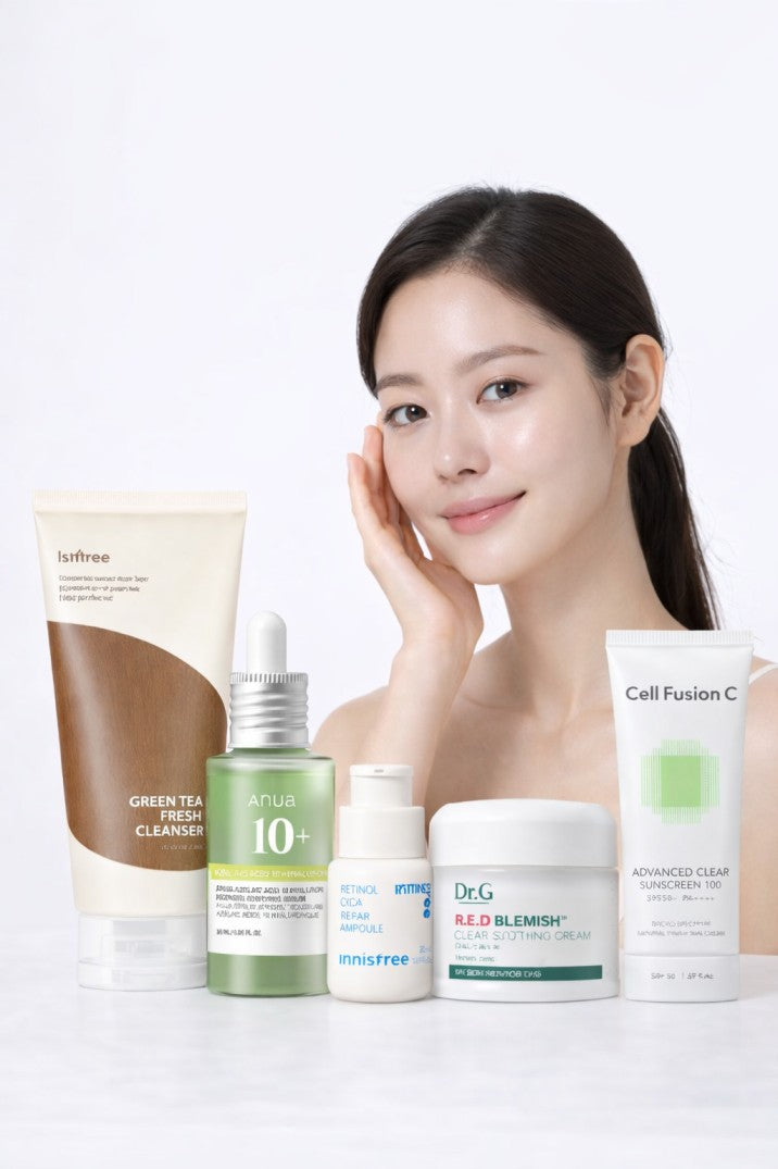 Korean Skincare Routine for Acne Marks and Scarring- Oily Skin-Luxiface.com