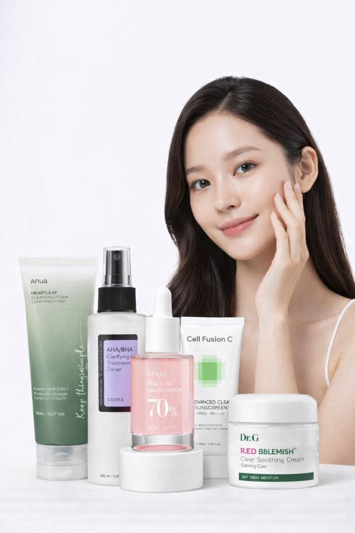 Korean Skincare Routine for Blackheads and Whiteheads- Oily Skin-Luxiface.com