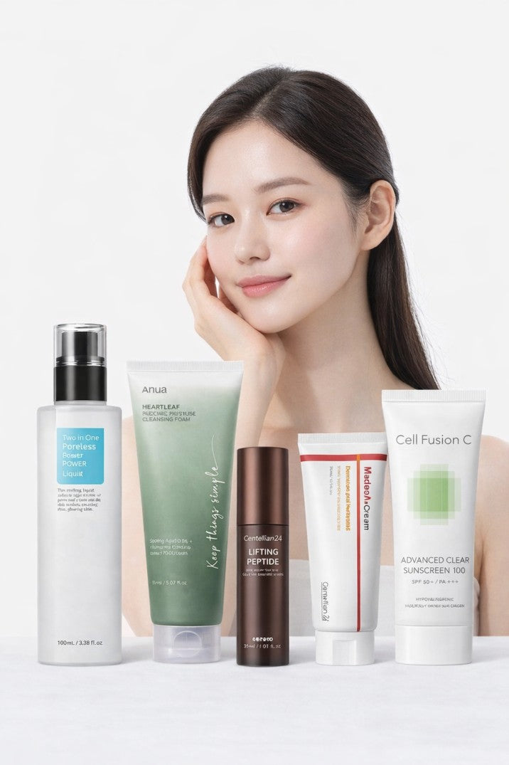Korean Skincare Routine for Fine Lines and Wrinkles- Oily Skin-Luxiface.com