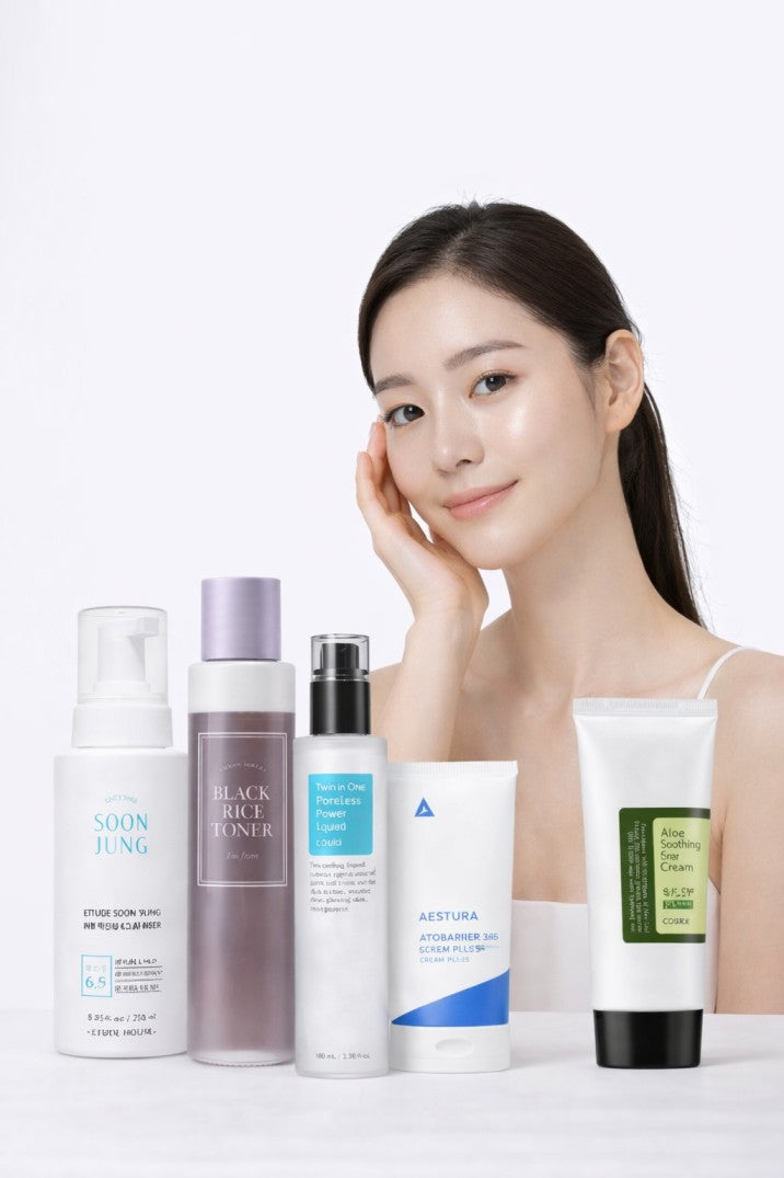 Korean Skincare Routine for Large Pores and Uneven Texture- Dry Skin-Luxiface.com